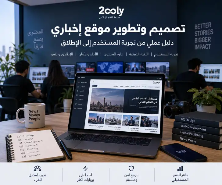 تصميم وتطوير موقع إخباري عربي من تجربة المستخدم إلى الإطلاق