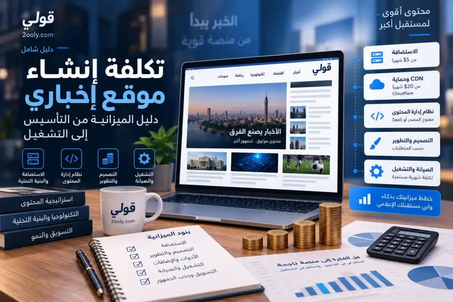 تكلفة إنشاء موقع إخباري: دليل الميزانية من التأسيس إلى التشغيل