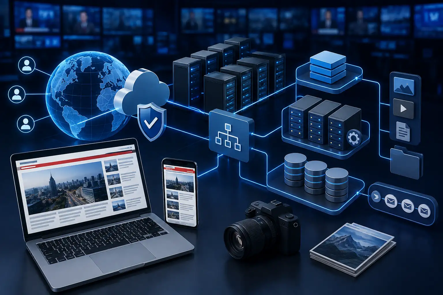 أفضل بنية تقنية لموقع إخباري عالي الزيارات.