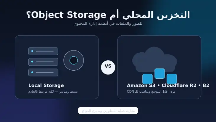 التخزين المحلي أم Object Storage للصور والملفات - مقارنة Local Storage مع Amazon S3 وCloudflare R2