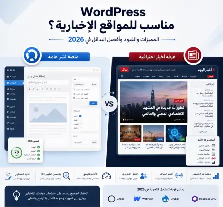 هل WordPress مناسب للمواقع الإخبارية؟ مقارنة بين ووردبريس وCMS متخصص لغرف الأخبار